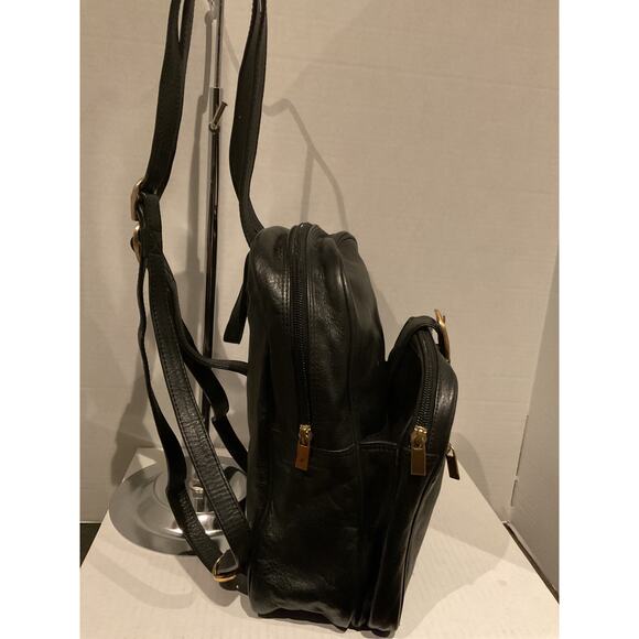 ILI - New York Toronto - Small Black Leather Backpack - Y2K - main image 13